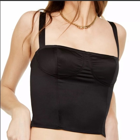 DANIELLE BERNSTEIN Cropped Tank Top Bustier - Picture 1 of 5